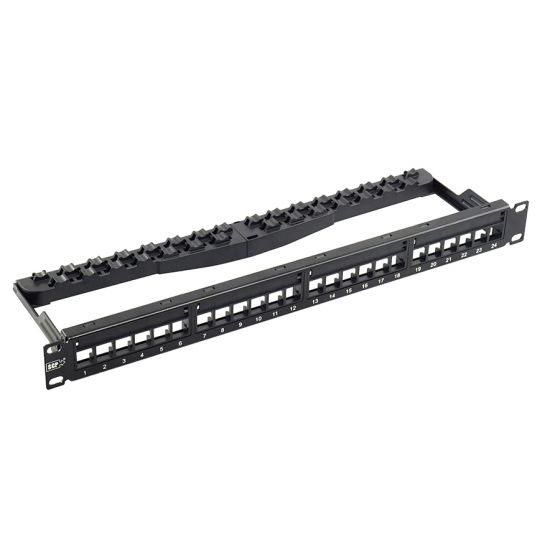 24 Port F Connector Patch Panel Passthrough New 19 inch 